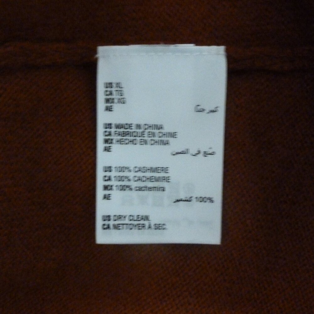 Charter Club Cashmere Long Sleeve Crewneck Sweater XL Bronze Pecan Rust NWT - Picture 14 of 14